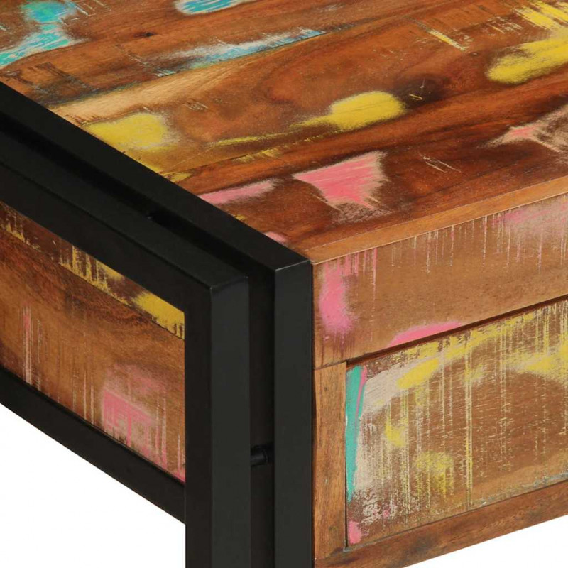 Konsola Wielokolorowe 120 x 33 x 75 cm Lite Drewno Recyklingowe