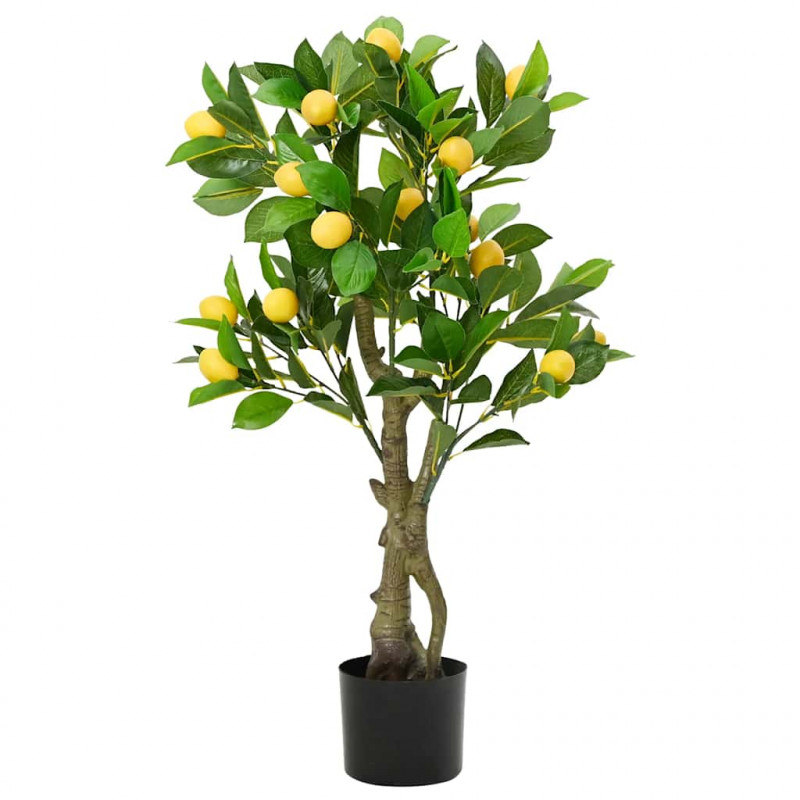 Sztuczne drzewo cytrynowe 234 liście 90 cm zielone