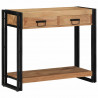 Konsola z szufladą Brązowy 90 x 33 x 75 cm Lite Drewno Akacji