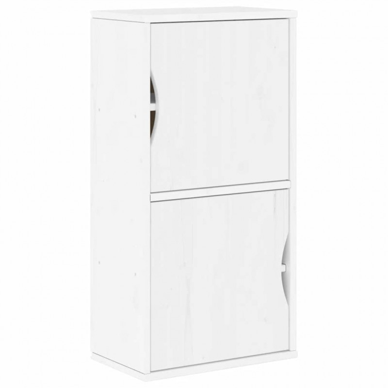 Szafka boczna "ODDA" Biała 40x24x79 cm Drewno lite Sosna