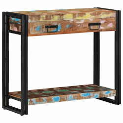 Konsola Wielokolorowe 90 x 33 x 75 cm Lite Drewno Recyklingowe