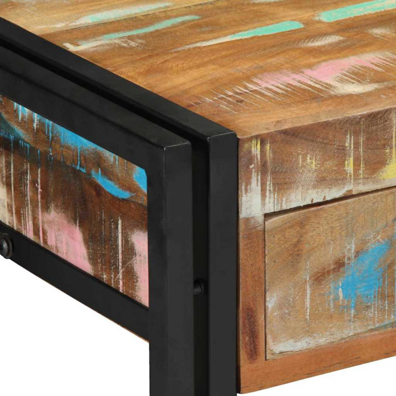 Konsola Wielokolorowe 90 x 33 x 75 cm Lite Drewno Recyklingowe