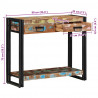 Konsola Wielokolorowe 90 x 33 x 75 cm Lite Drewno Recyklingowe