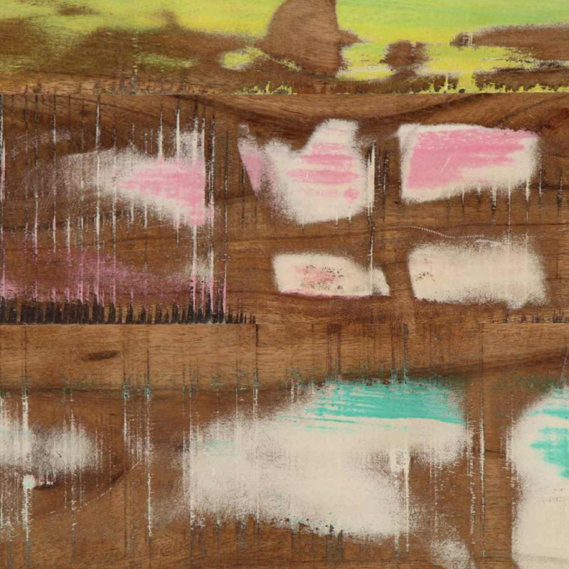 Konsola Wielokolorowe 120 x 33 x 75 cm Lite Drewno Recyklingowe