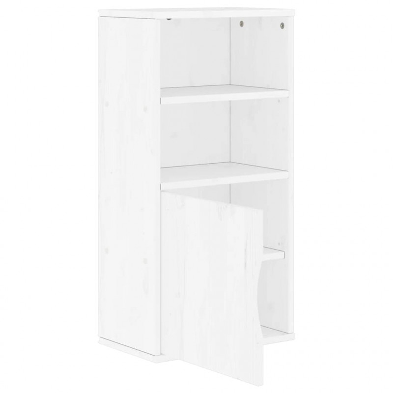 Szafka boczna "ODDA" Biała 40x24x79 cm Drewno lite Sosna