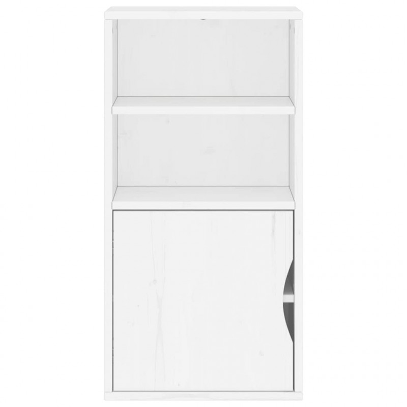 Szafka boczna "ODDA" Biała 40x24x79 cm Drewno lite Sosna