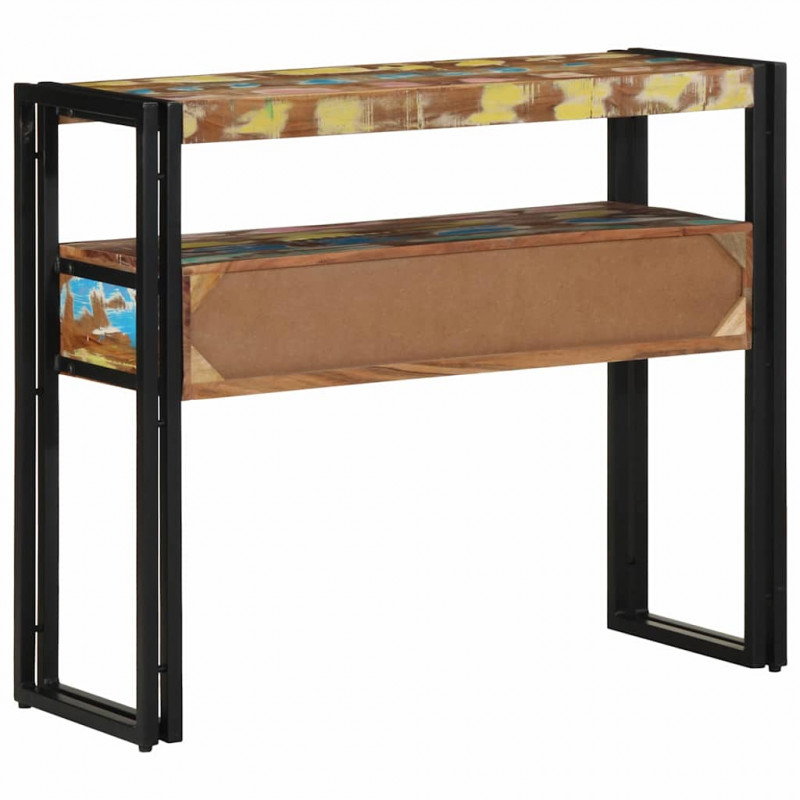 Konsola Wielokolorowe 90 x 33 x 75 cm Lite Drewno Recyklingowe