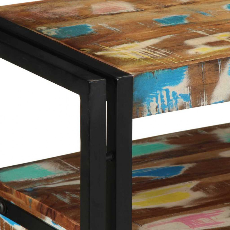 Konsola Wielokolorowe 90 x 33 x 75 cm Lite Drewno Recyklingowe
