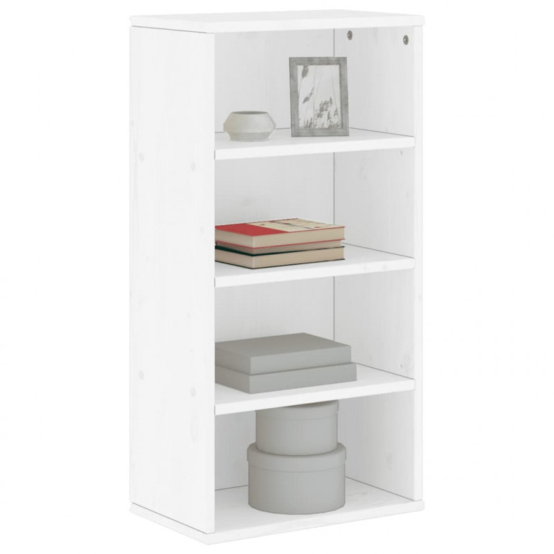 Szafka boczna "ODDA" Biała 40x24x79 cm Drewno lite Sosna