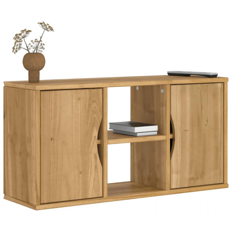 Szafka RTV „ODDA” 79x24x40 cm Drewno lite sosnowe