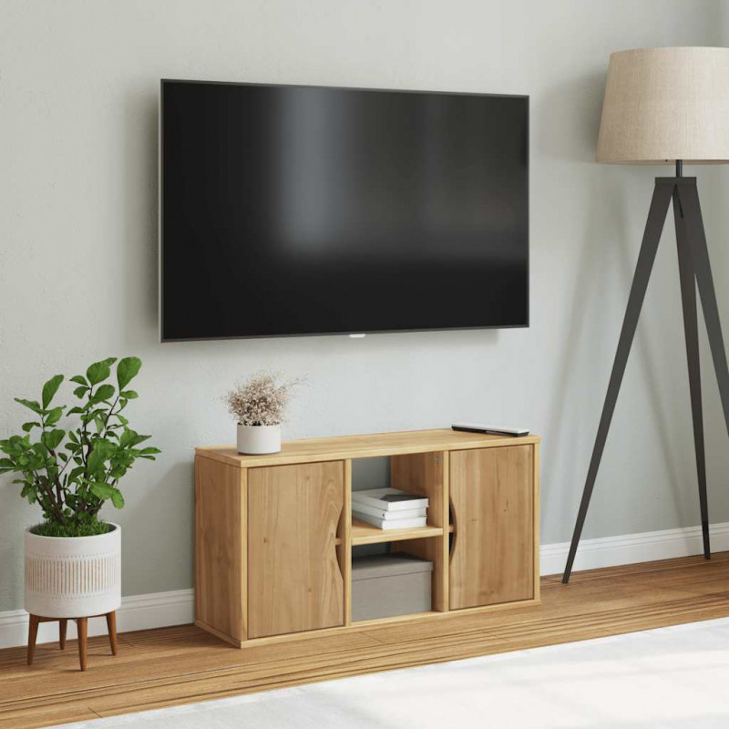 Szafka RTV „ODDA” 79x24x40 cm Drewno lite sosnowe