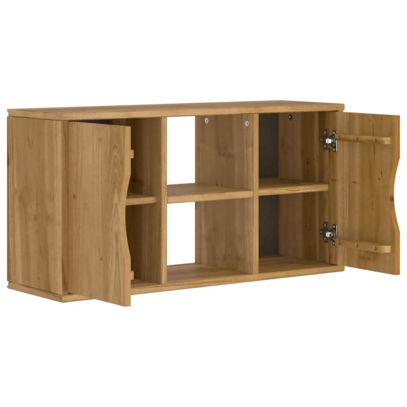 Szafka RTV „ODDA” 79x24x40 cm Drewno lite sosnowe