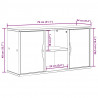 Szafka RTV „ODDA” 79x24x40 cm Drewno lite sosnowe