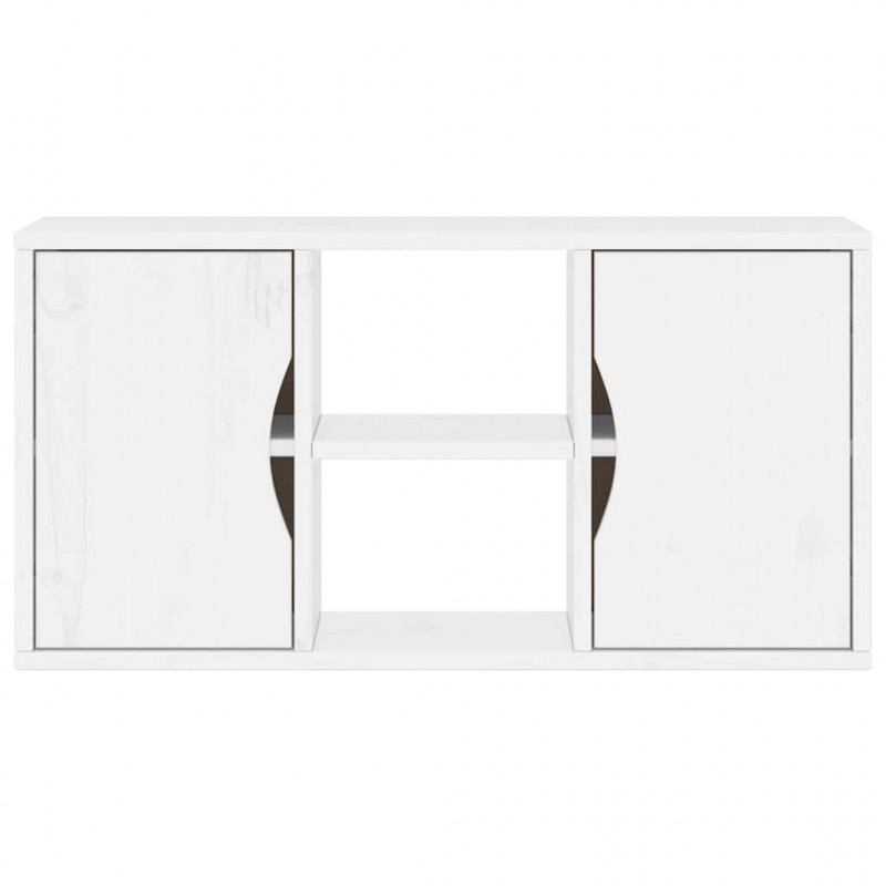 Szafka RTV „ODDA” Biała 79x24x40 cm Drewno lite Sosna