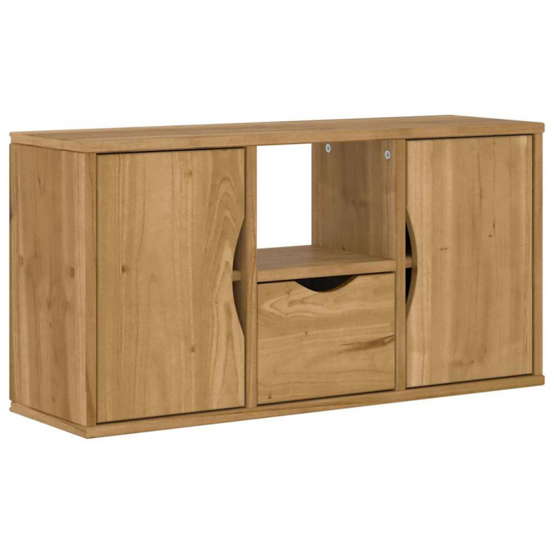 Szafka RTV z szufladą „ODDA” 79x24x40 cm Drewno lite sosnowe