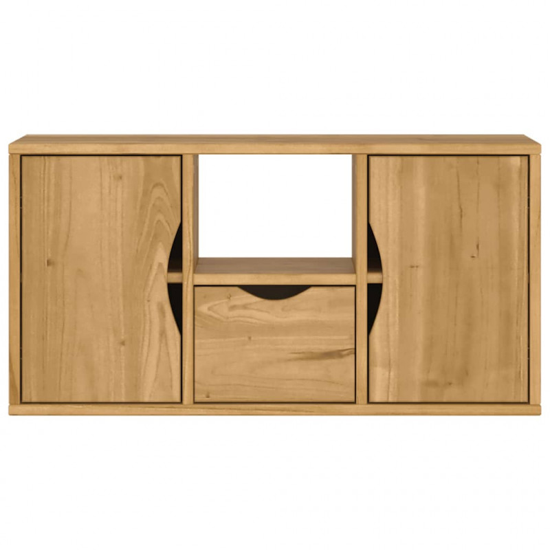 Szafka RTV z szufladą „ODDA” 79x24x40 cm Drewno lite sosnowe
