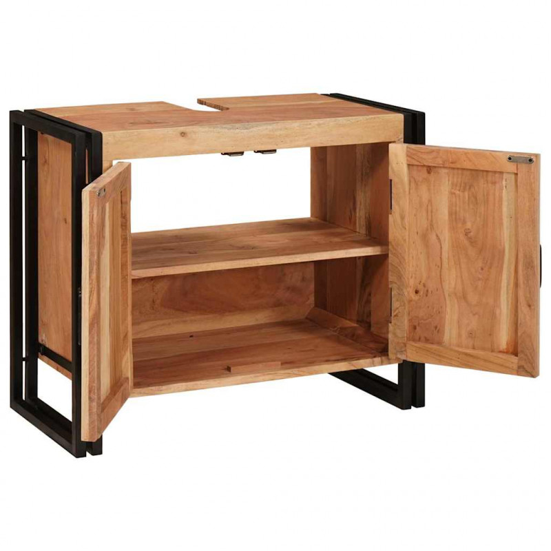 Szafka umywalkowa Brązowy 71 x 33 x 58 cm Lite Drewno Akacji