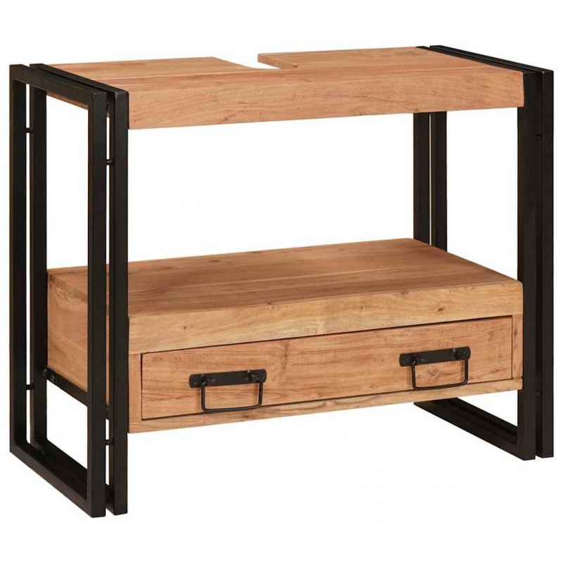 Szafka toaletki Brązowy 71 x 33 x 58 cm Lite Drewno Akacji
