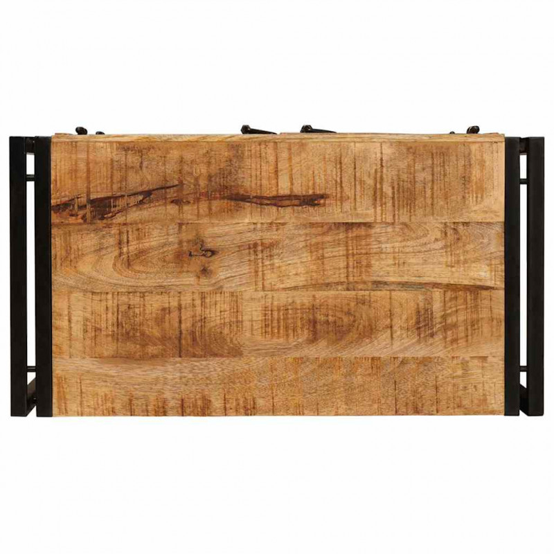 Szafka Nocna Brązowy 66 x 35 x 76 cm Surowe drewno mango