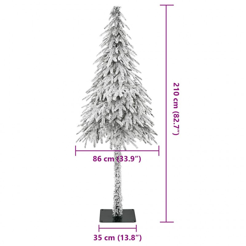 Sztuczna choinka Biały 86 x 86 x 210 cm Polietylen i metal