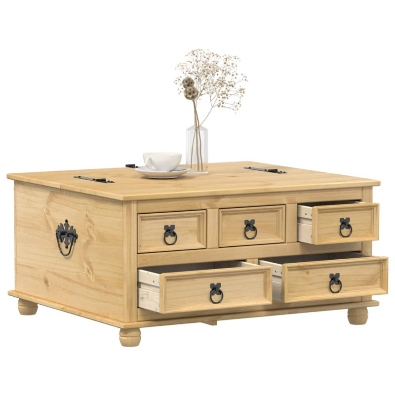 Skrzynia Corona, 90x78x45 cm, lite drewno sosnowe