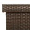Skrzynia ogrodowa z kółkami, brązowa,160x55x75 cm, polirattan