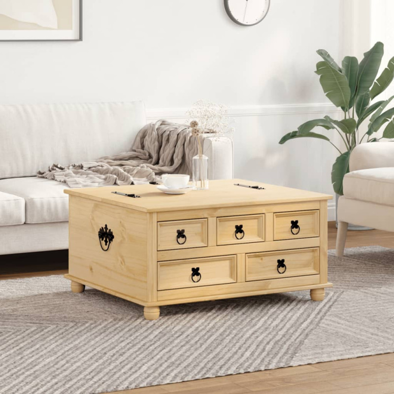 Skrzynia Corona, 90x78x45 cm, lite drewno sosnowe