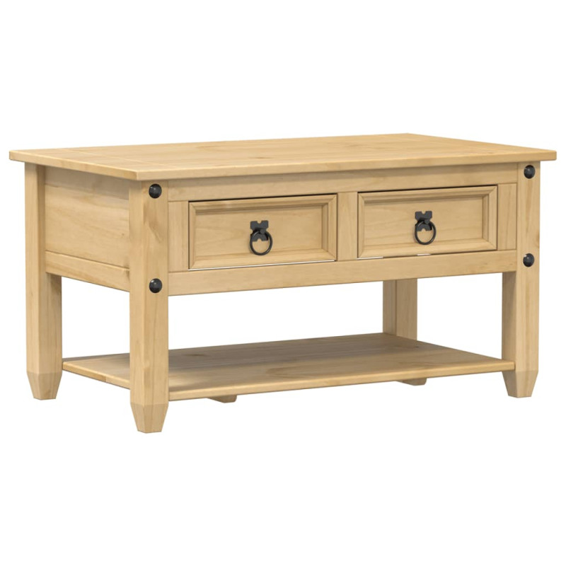 Stolik kawowy z szufladami Corona, 85x50x45 cm, drewno sosnowe