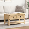 Stolik kawowy z szufladami Corona, 85x50x45 cm, drewno sosnowe