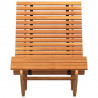 Leżak 2-osoba 2 pcs Brązowy 154 x 60 x 74 cm Lite Drewno Akacji