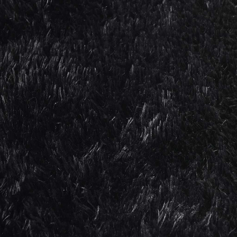 Dywan shaggy z długim włosiem, NAVARRA, czarny, 160x160 cm