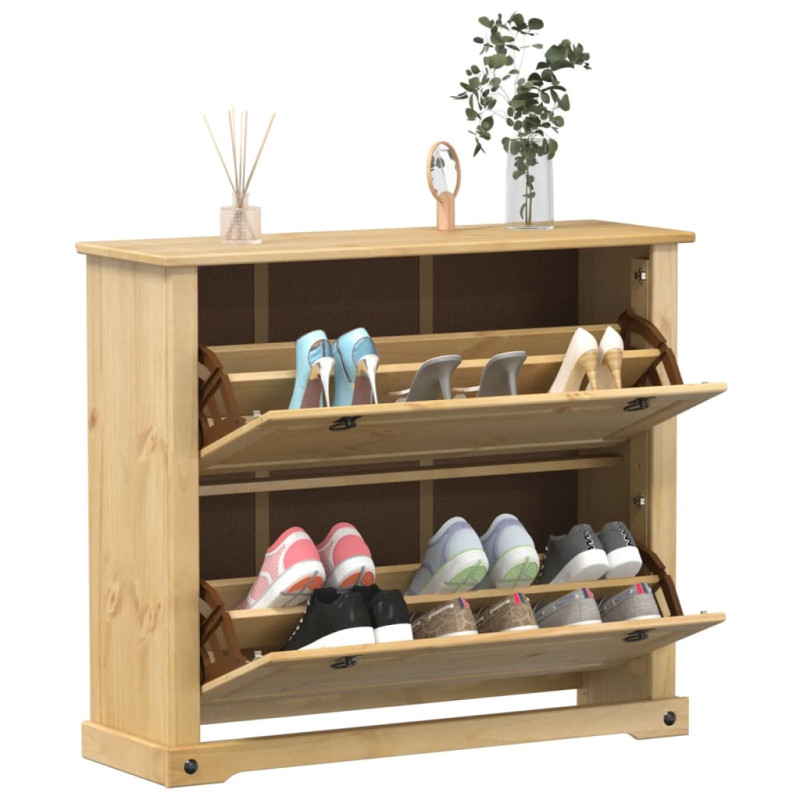 Szafka na buty Corona, 99x32x85 cm, lite drewno sosnowe