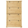 Szafka na buty Corona, 99x32x163,5 cm, lite drewno sosnowe