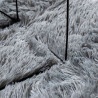 Dywan shaggy z długim włosiem, NAVARRA, jasnoszary, 200x200 cm
