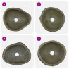 Basin z rzeczonego kamienia (30-37) x (25-30) x 12 cm