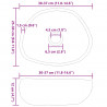 Basin z rzeczonego kamienia (30-37) x (25-30) x 12 cm