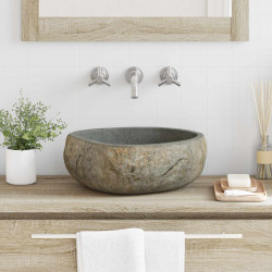 Basin z rzeczonego kamienia Jasnoszary 45 x 35 x 15 cm