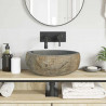 Basin z rzeczonego kamienia Jasnoszary 45 x 35 x 15 cm