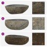 Basin z rzeczonego kamienia Jasnoszary 45 x 35 x 15 cm