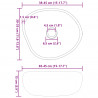 Basin z rzeczonego kamienia Jasnoszary 45 x 35 x 15 cm