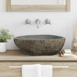 Basin z rzeczonego kamienia Jasnoszary 52 x 40 x 15 cm