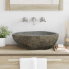 Basin z rzeczonego kamienia Jasnoszary 52 x 40 x 15 cm