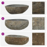 Basin z rzeczonego kamienia Jasnoszary 52 x 40 x 15 cm