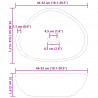 Basin z rzeczonego kamienia Jasnoszary 52 x 40 x 15 cm