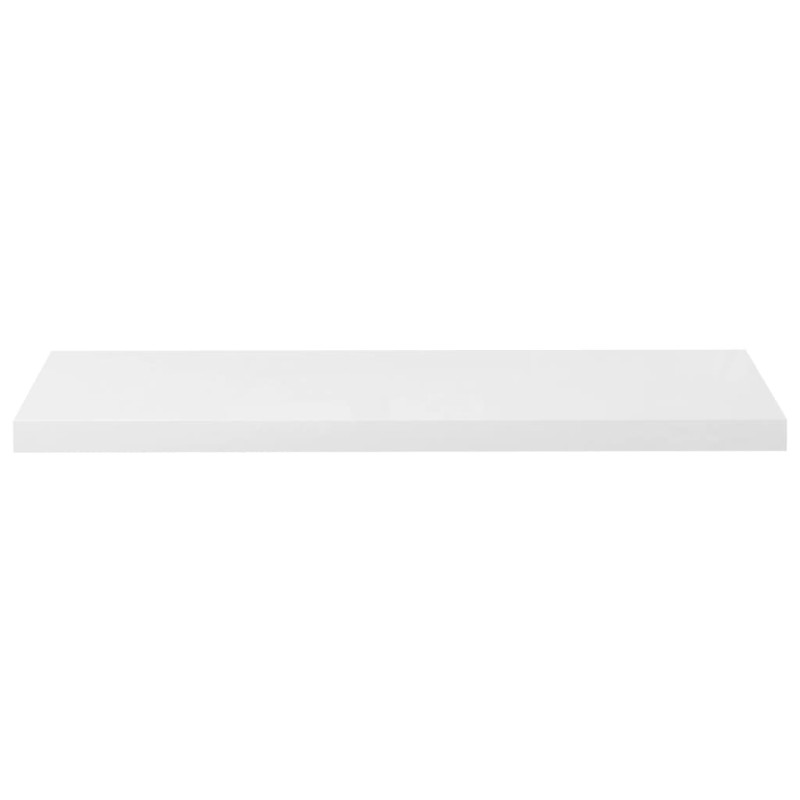 Półka ścienna, wysoki połysk, biała, 90x23,5x3,8 cm, MDF