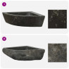 Umywalka Szary (30-37) x (30-37) x 12 cm Kamień rzeczny