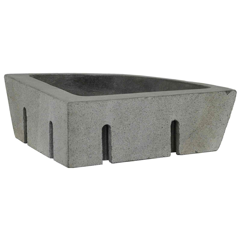 Umywalka Szary (38-45) x (38-45) x 12 cm Kamień rzeczny