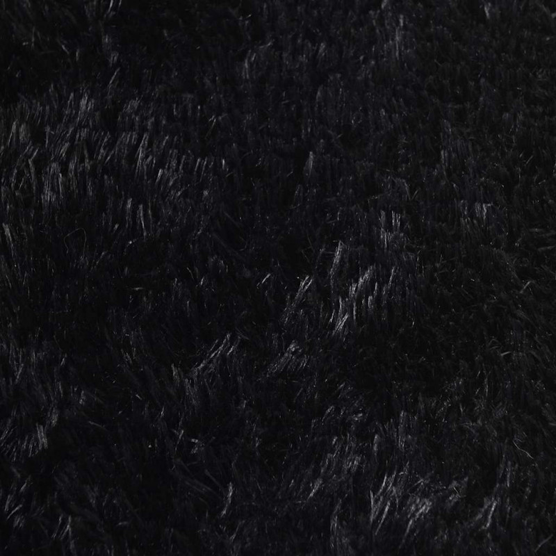 Dywan shaggy z długim włosiem, NAVARRA, czarny, 160x160 cm