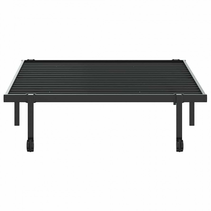 Rama łóżka bez materaca składana czarna 100x200 cm stalowa