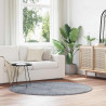 Dywan shaggy z długim włosiem, NAVARRA, jasnoszary, 160x160 cm